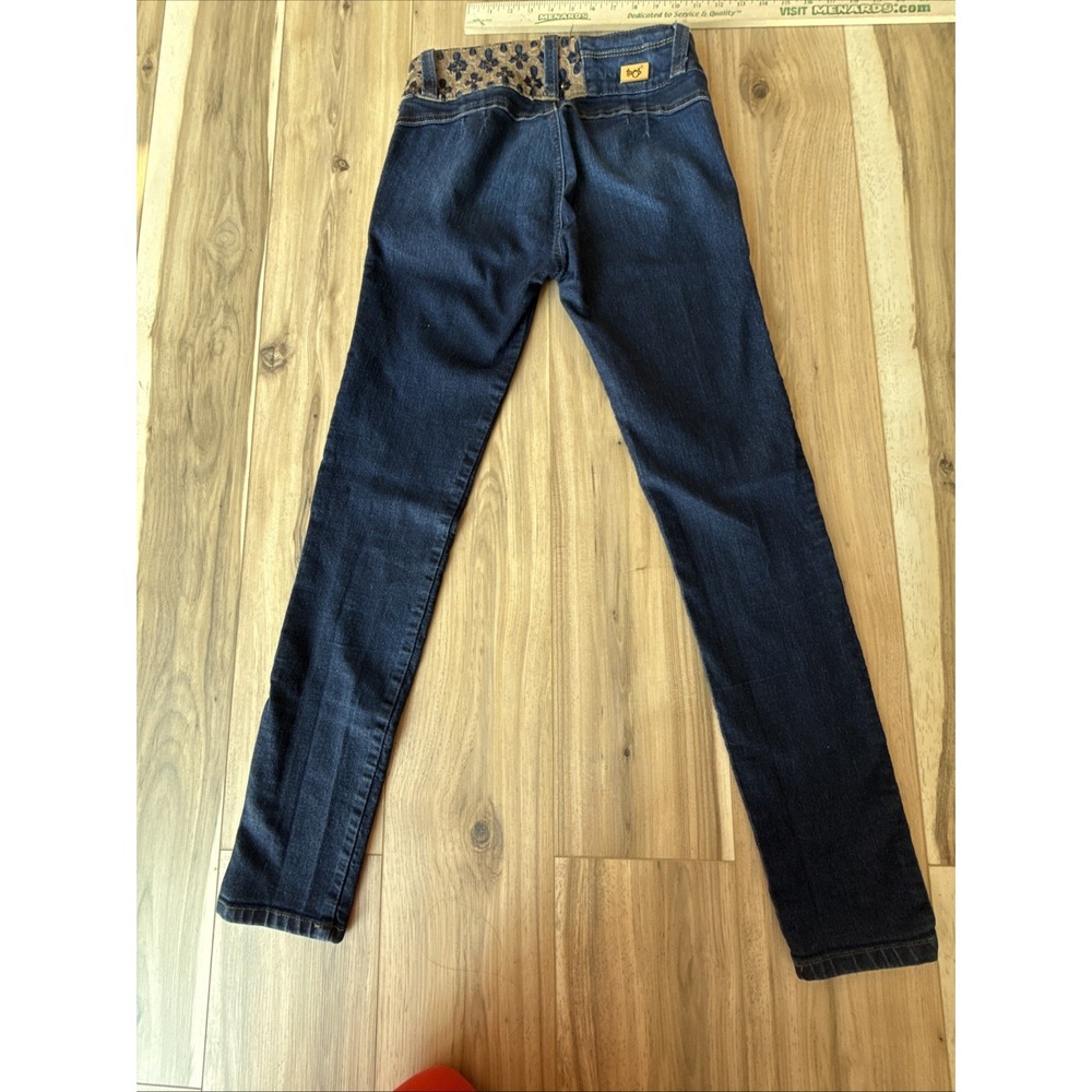 TAOS Women's Jeans Blue Skinny Embellished Size 7 - Picture 6 of 8